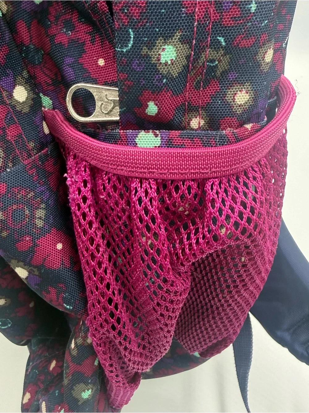 Jansport Purple Floral Print Backpack